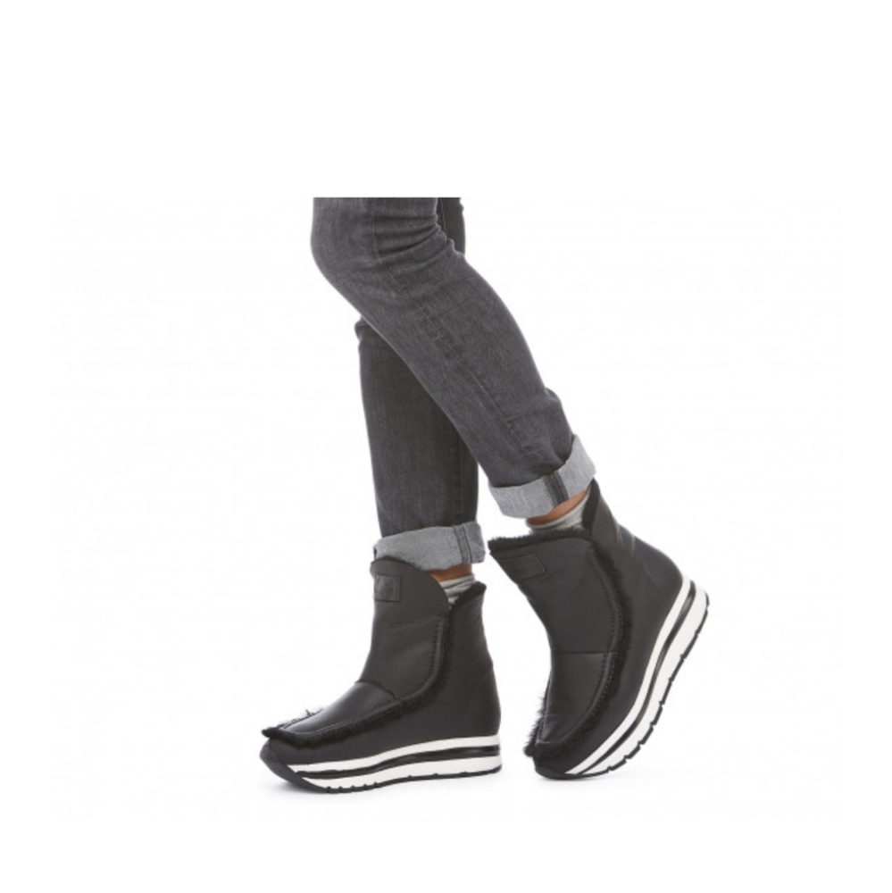 Viole Blanche BICE LEATHER BOOTS Mid-boots in black Nappa-effect Shearling  38/8